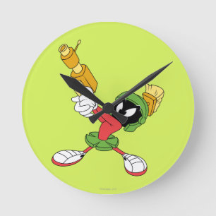 MARVIN THE MARTIAN™ Aiming Laser Runde Wanduhr