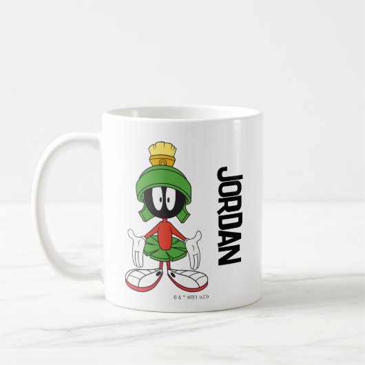 MARVIN THE MARTIAN™ Arms Open | Füge Deinen Namen  Kaffeetasse (Links)