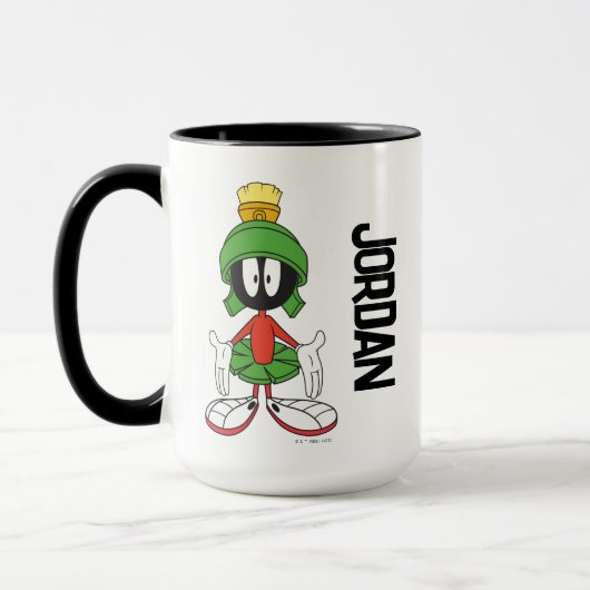 MARVIN THE MARTIAN™ Arms Open | Füge Deinen Namen Tasse (Links)