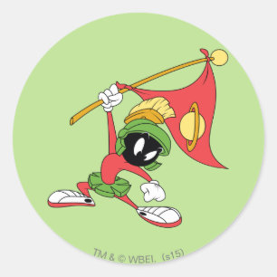 MARVIN THE MARTIAN™ Claiming Planet Runder Aufkleber
