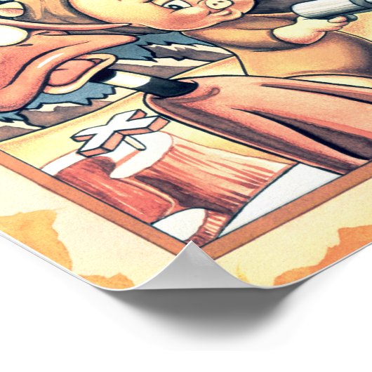 MARVIN THE MARTIAN™, DAFFY DUCK™ und Porky Pig Poster (Ecke)