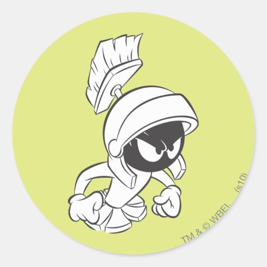 MARVIN THE MARTIAN™ Expressive 2 Runder Aufkleber (Vorderseite)