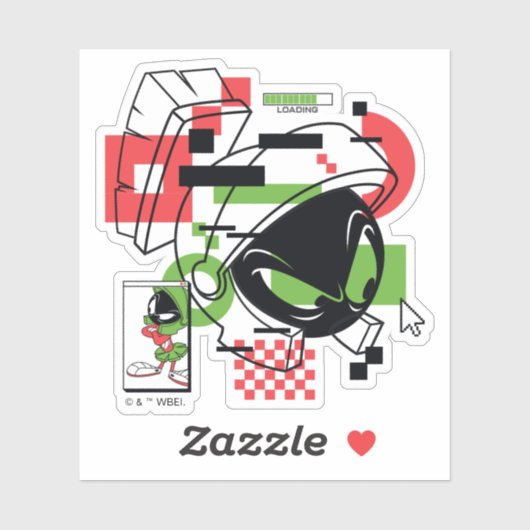 MARVIN THE MARTIAN™ Glitch Aufkleber (Blatt)