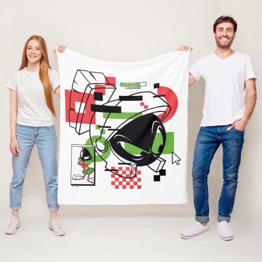 MARVIN THE MARTIAN™ Glitch Fleecedecke (Beispiel)