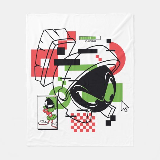 MARVIN THE MARTIAN™ Glitch Fleecedecke (Vorderseite)