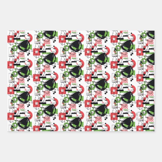 MARVIN THE MARTIAN™ Glitch Geschenkpapier Set (Vorderseite 3)