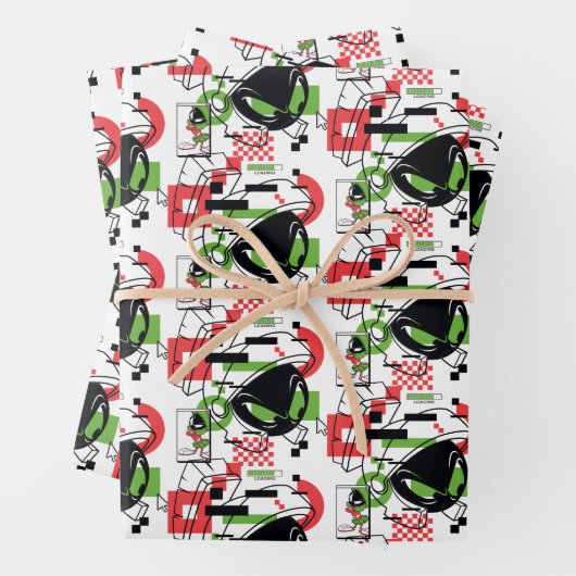 MARVIN THE MARTIAN™ Glitch Geschenkpapier Set (Beispiel)