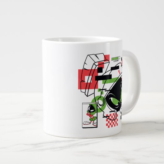 MARVIN THE MARTIAN™ Glitch Jumbo-Tasse (Vorderseite Rechts)