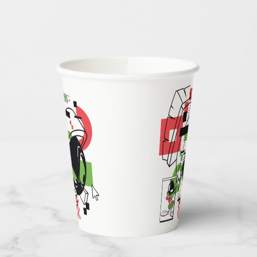MARVIN THE MARTIAN™ Glitch Pappbecher (Links)