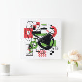 MARVIN THE MARTIAN™ Glitch Quadratische Wanduhr (Zuhause)