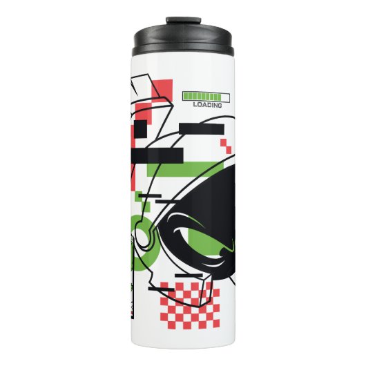 MARVIN THE MARTIAN™ Glitch Thermosbecher (Vorderseite)