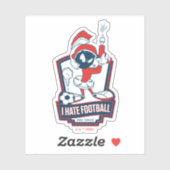 MARVIN THE MARTIAN™ "I Hate Football" Graphic Aufkleber (Blatt)