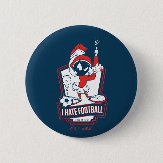 MARVIN THE MARTIAN™ "I Hate Football" Graphic Button (Vorderseite)