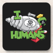 MARVIN THE MARTIAN™ I Laser Humans Getränkeuntersetzer (Vorderseite)