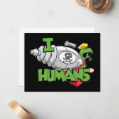 MARVIN THE MARTIAN™ I Laser Humans Mitteilungskarte (Vorderseite/Rückseite Beispiel)