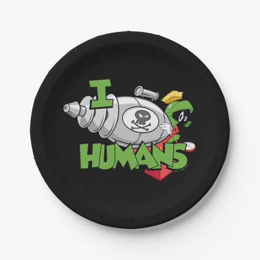 MARVIN THE MARTIAN™ I Laser Humans Pappteller (Vorderseite)