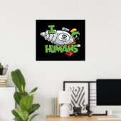 MARVIN THE MARTIAN™ I Laser Humans Poster (Heimbüro)