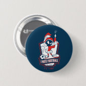 MARVIN THE MARTIAN™ "Ich hasse Fußball" Grafik Button (Vorne & Hinten)
