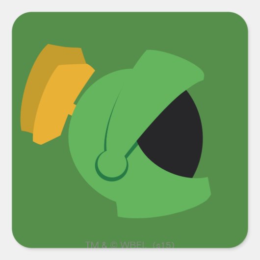 MARVIN THE MARTIAN™ Identity Quadratischer Aufkleber (Vorderseite)