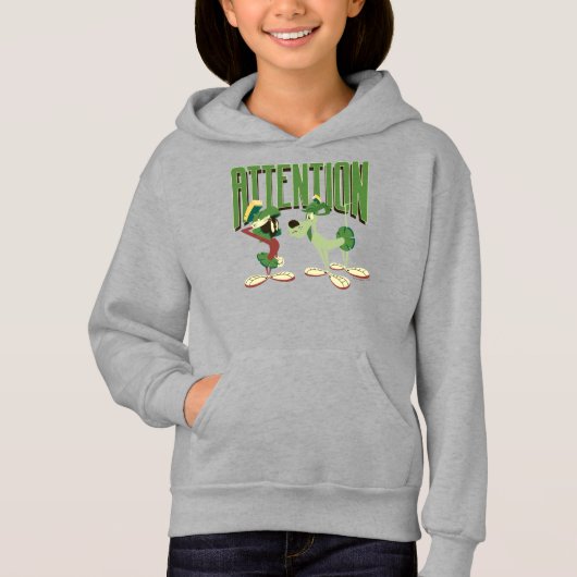 MARVIN THE MARTIAN™ & K-9 "Achtung" Hoodie (Vorderseite)