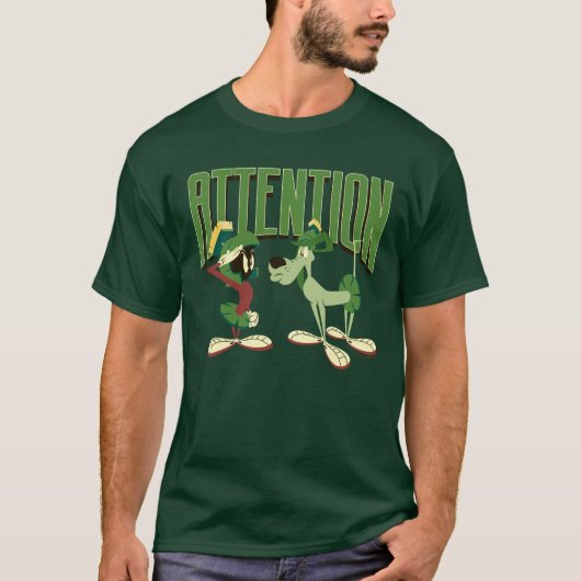 MARVIN THE MARTIAN™ & K-9 "Achtung" T-Shirt (Vorderseite)