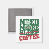 MARVIN THE MARTIAN™ - Mehr Kaffee brauchen Magnet (Vorderseite/Rückseite)