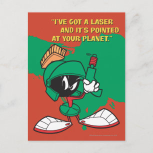 MARVIN THE MARTIAN™ mit Laser nach oben Postkarte