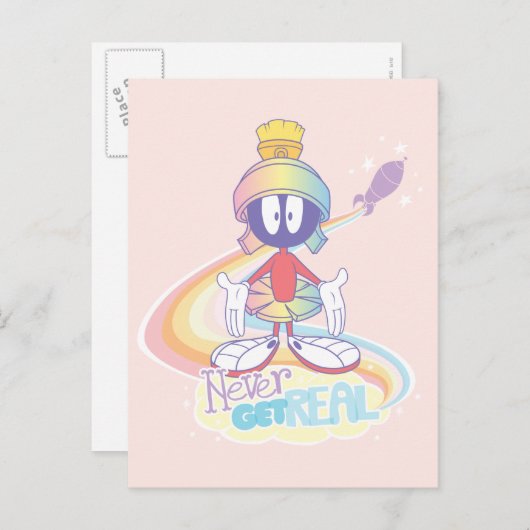 MARVIN THE MARTIAN™ NIE real Postkarte (Vorne/Hinten)