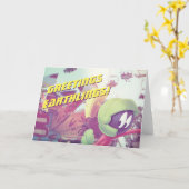 MARVIN THE MARTIAN™ On Vacation Karte (Gelbe Blume)