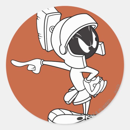 MARVIN THE MARTIAN™ Point Runder Aufkleber (Vorderseite)