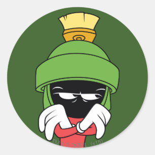 MARVIN THE MARTIAN™ Pout Runder Aufkleber