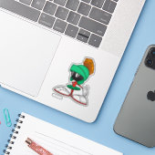 MARVIN THE MARTIAN™ präsentiert Aufkleber (Laptop mit iPhone)
