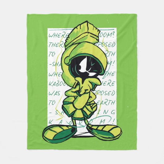 MARVIN THE MARTIAN™ Quote Sketch Fleecedecke (Vorderseite)