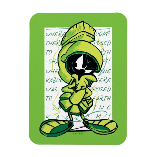 MARVIN THE MARTIAN™ Quote Sketch Magnet (Vertikal)