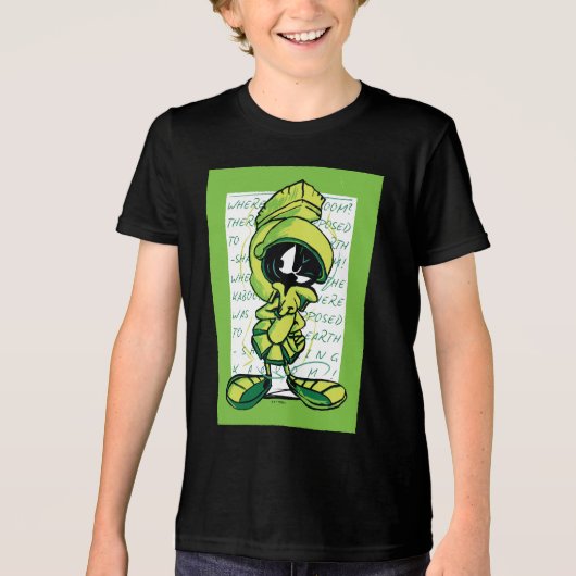 MARVIN THE MARTIAN™ Quote Sketch Tri-Blend Shirt (Vorderseite)