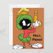 MARVIN THE MARTIAN™ Ready with Laser Postkarte (Vorne/Hinten)