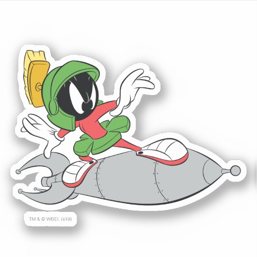 MARVIN THE MARTIAN™ Riding Aufkleber (Vorderseite)