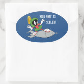 MARVIN THE MARTIAN™ Riding Ovaler Aufkleber (Tasche)