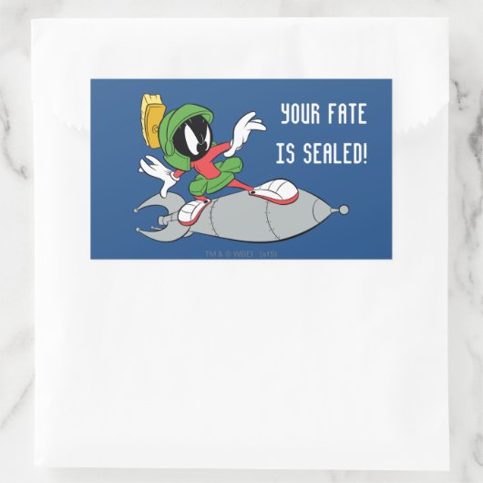 MARVIN THE MARTIAN™ Riding Rechteckiger Aufkleber (Tasche)