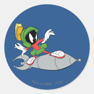 MARVIN THE MARTIAN™ Riding Runder Aufkleber