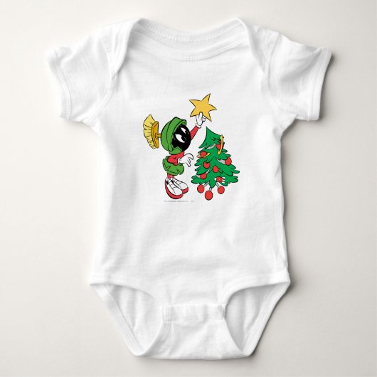 MARVIN THE MARTIAN™ Stern auf Baum Baby Strampler (Vorderseite)