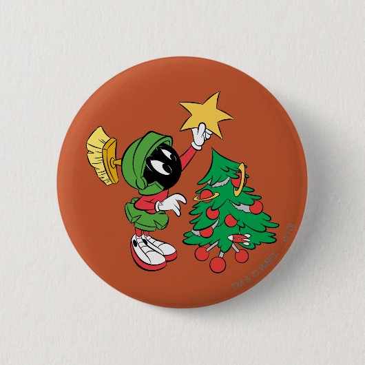 MARVIN THE MARTIAN™ Stern auf Baum Button (Vorderseite)