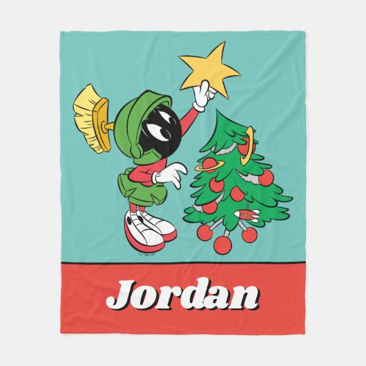 MARVIN THE MARTIAN™ Stern auf Baum Fleecedecke (Vorderseite)