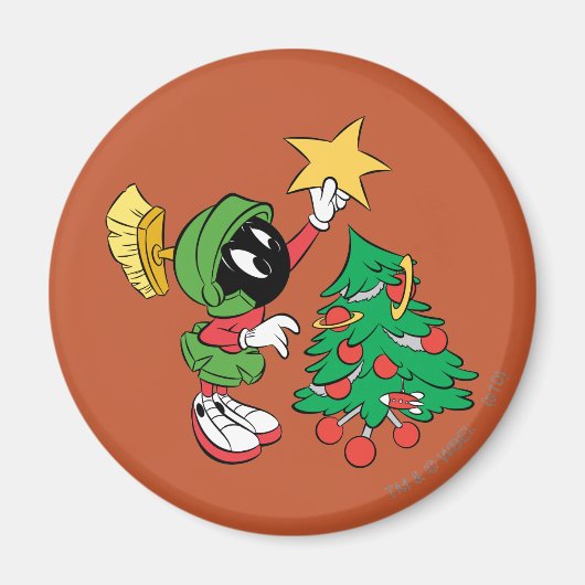 MARVIN THE MARTIAN™ Stern auf Baum Magnet (Vorne)