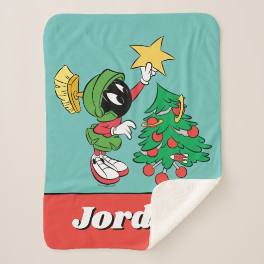 MARVIN THE MARTIAN™ Stern auf Baum Sherpadecke (Vorderseite)