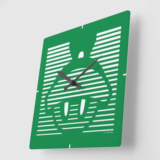 MARVIN THE MARTIAN™ Strike Icon Quadratische Wanduhr (Winkel)