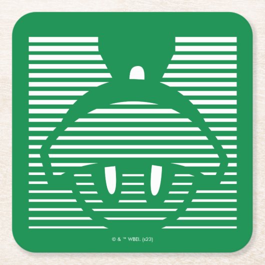 MARVIN THE MARTIAN™ Strike Icon Rechteckiger Pappuntersetzer (Vorderseite)