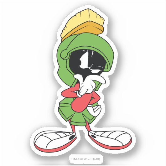 MARVIN THE MARTIAN™ Thinking Aufkleber (Vorderseite)