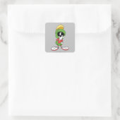 MARVIN THE MARTIAN™ Thinking Quadratischer Aufkleber (Tasche)
