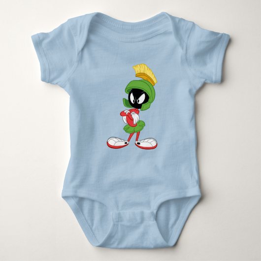 MARVIN THE MARTIAN™ | Überquerte Waffen Baby Strampler (Vorderseite)